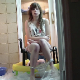 A beautiful Eastern-European girl takes a massive shit while sitting on a potty chair with some guy directly beneath her ass. He takes everything she has to give while barely flinching. 3 camera angles shown. Over 4 minutes.
